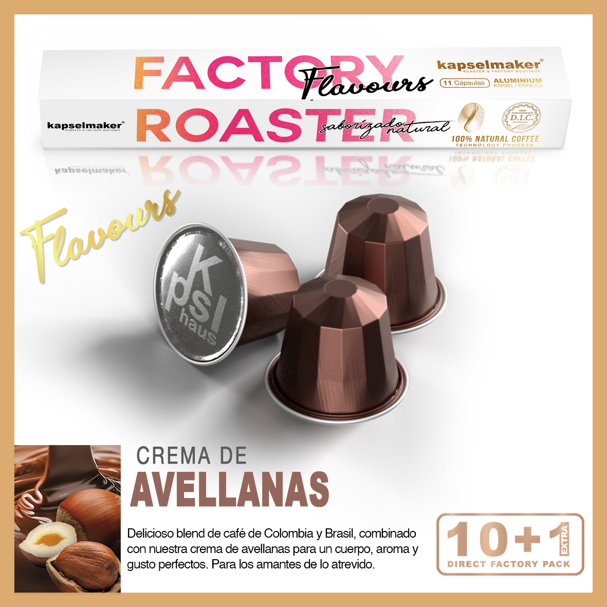Cápsulas de café - Crema de avellanas (Compatibles Nespresso)