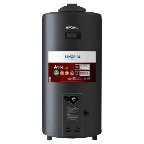 TERMOTANQUE GAS SEÑORIAL BLACK 75 L-INF/SUP COL/PIE TSBG-75 MG