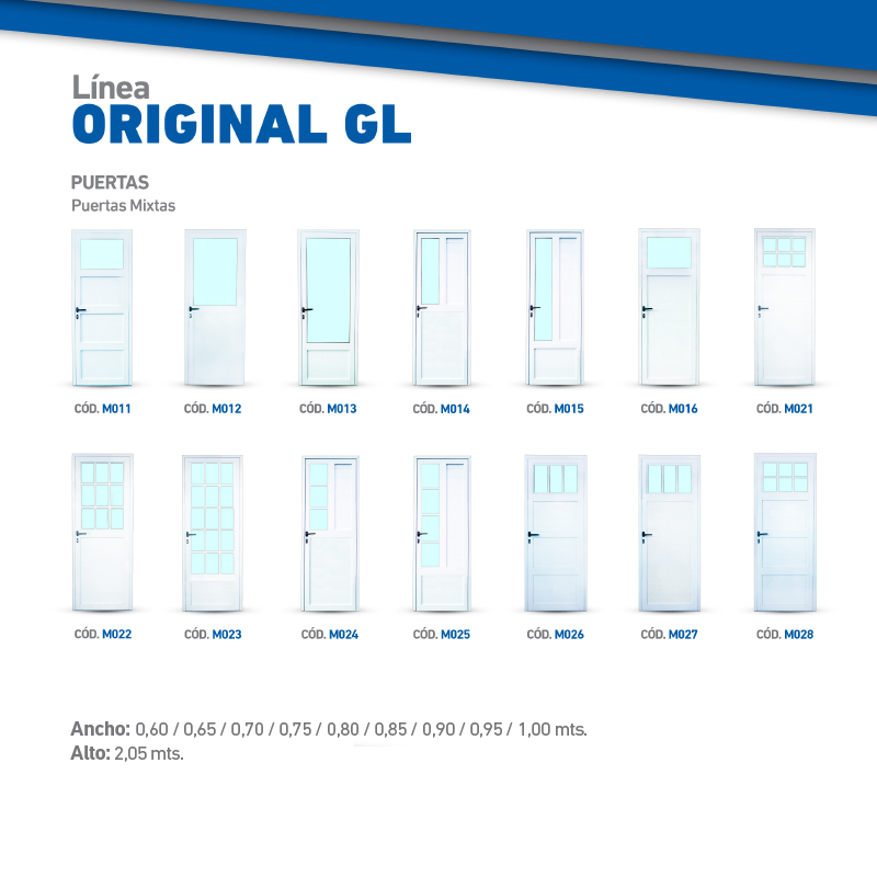 ABERTURAS DE ALUMINIO - LÍNEA ORIGINAL GL