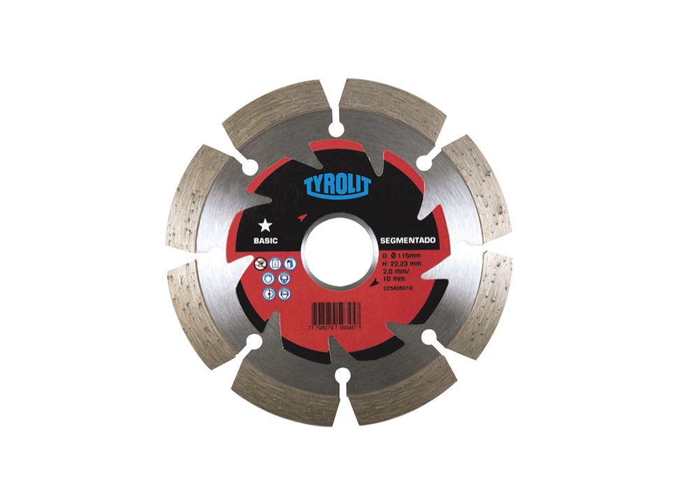 DISCO DIAMANTADO SEGMENTADO 115 mm TYROLIT | TYB-S115 - BASIC