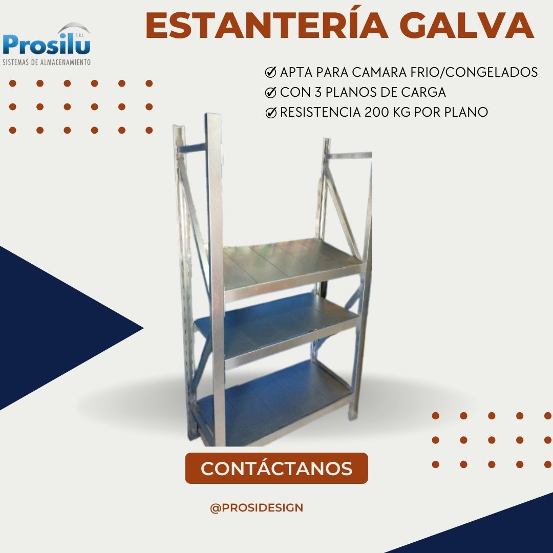 ESTANTERIA PREMIUM GALVANIZADA 2000X1000X500