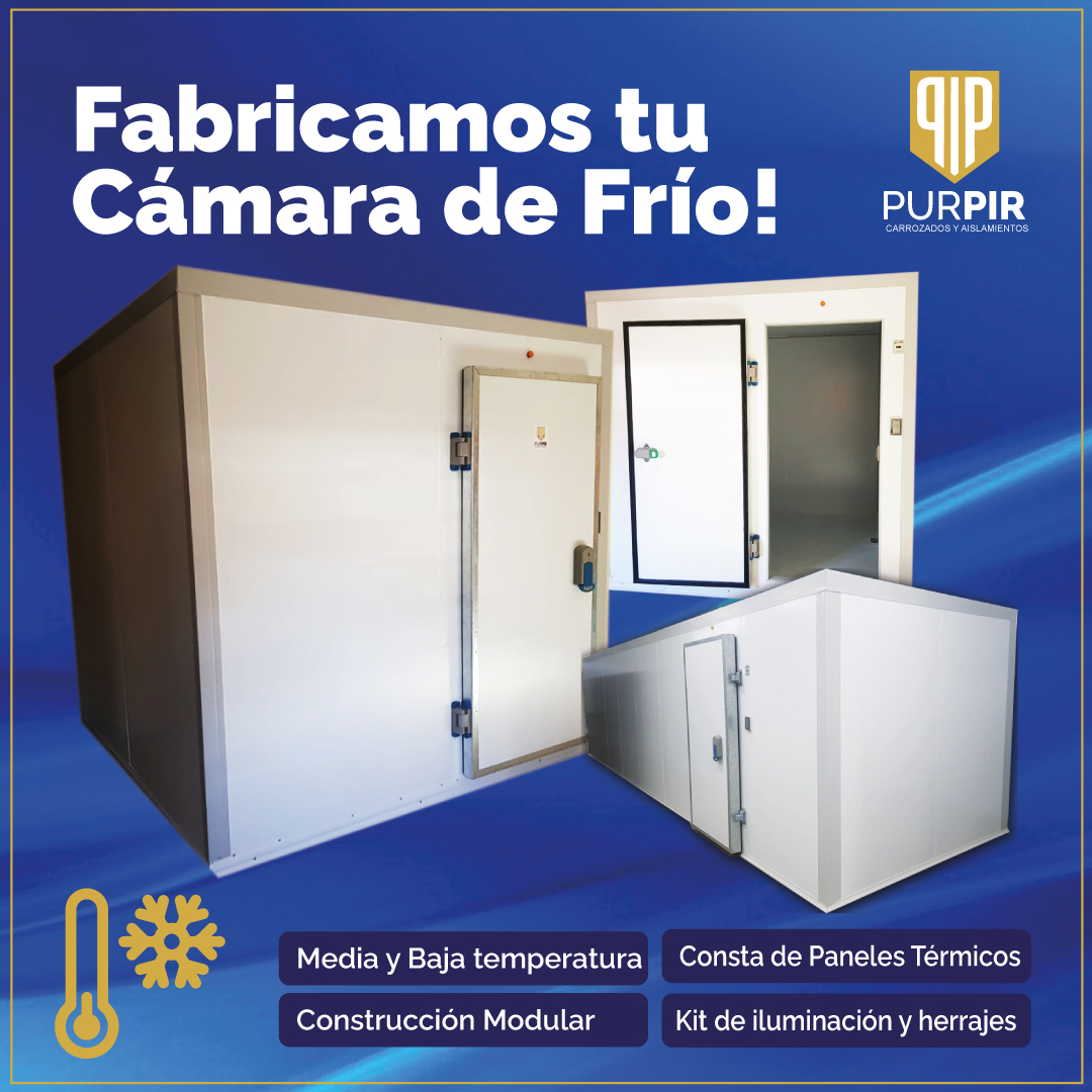 CAMARA FRIGORIFICA DE 100 CON PISO P/SUPERCONGELADO 3P X 4P DE (3.71X4.68X3.20H)