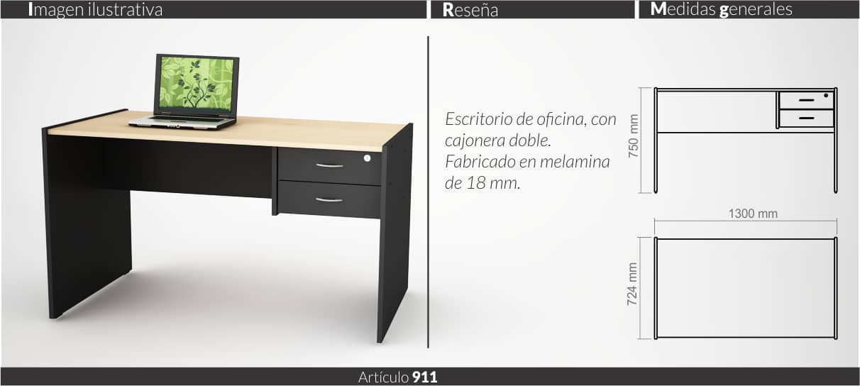 ESCRITORIO DE OFICINA 911 PIRO
