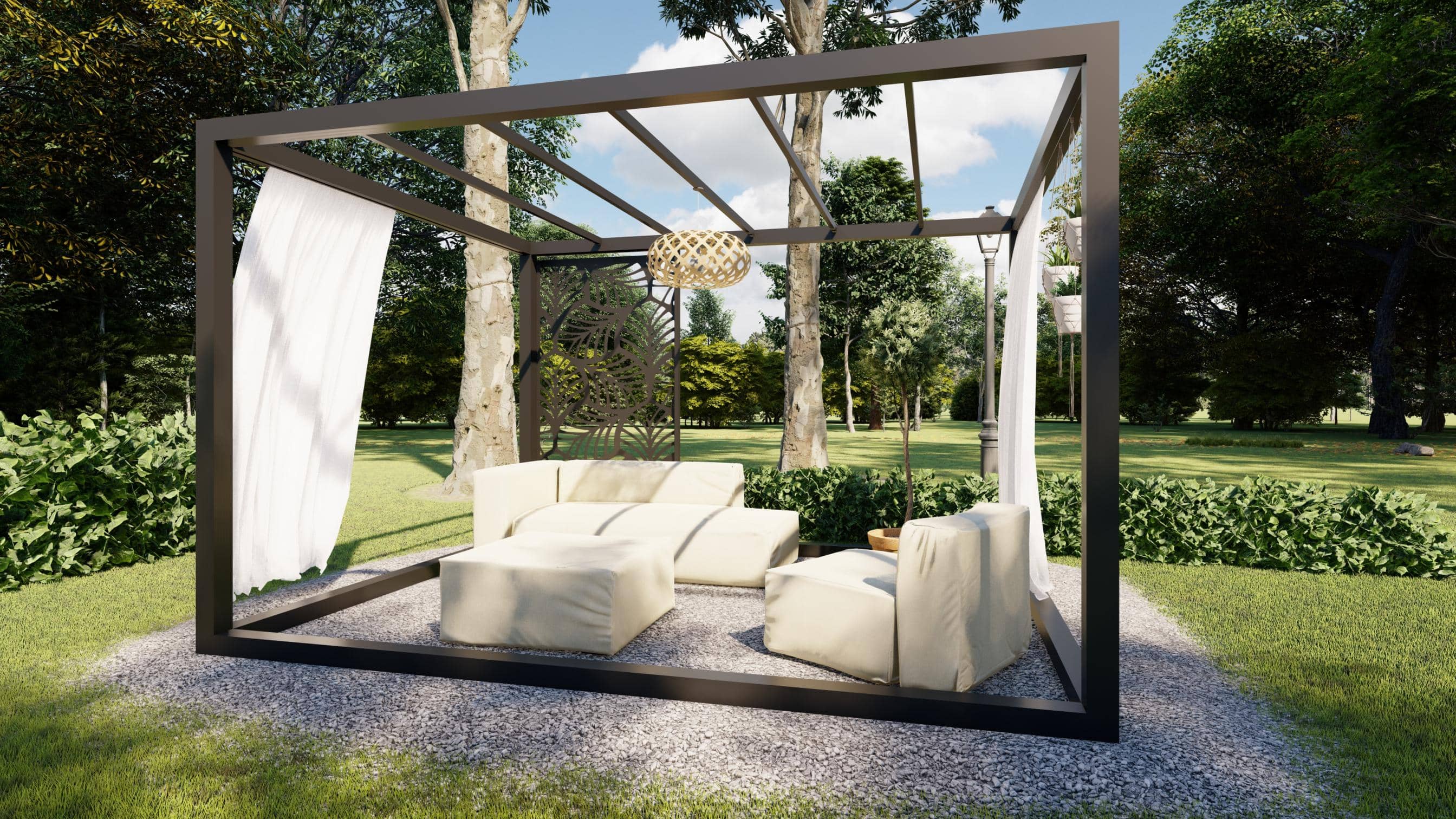 PERGOLA GALERIA MOOD SIN PISO y sin estructura inferior