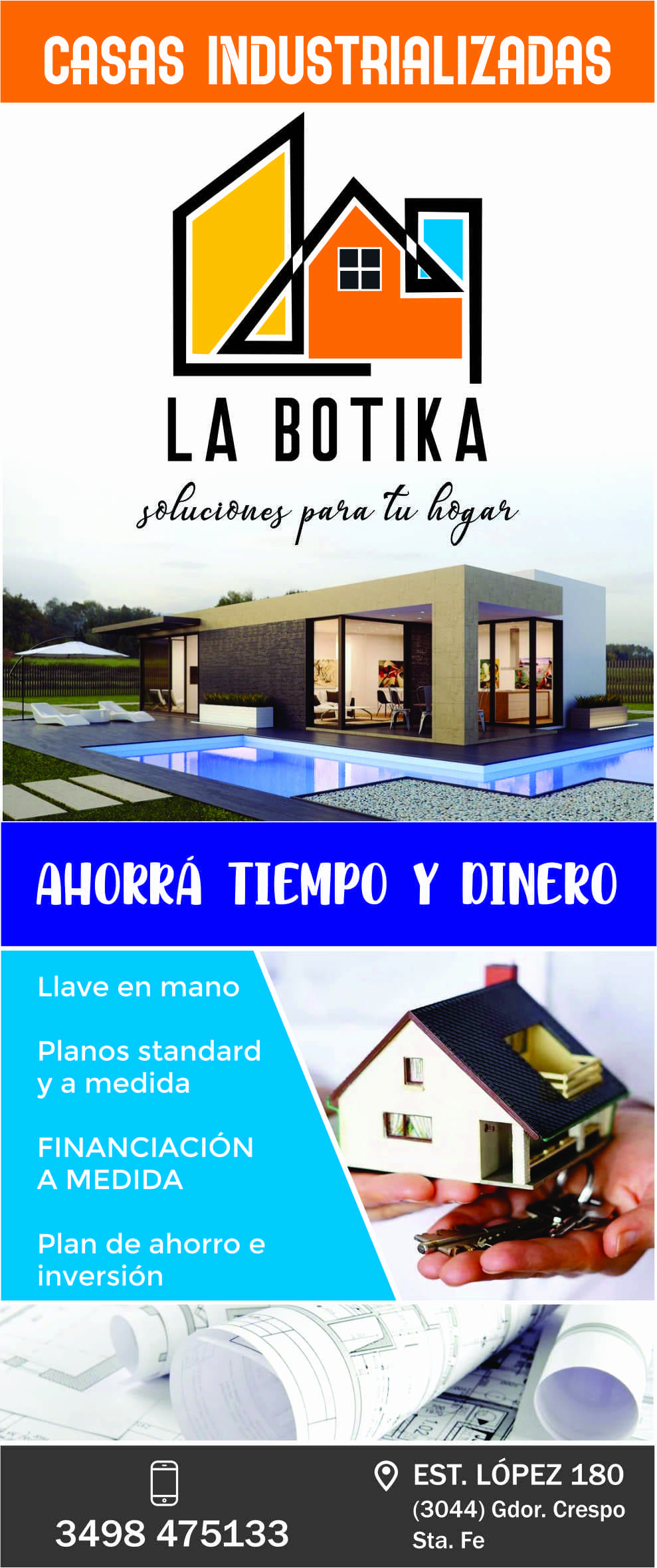 Construcción de casa prefabricada llave en mano 