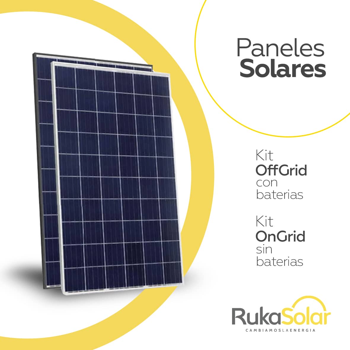 Kits Paneles solares básicos (Ahorro, Corte luz e Híbridos, Offgrid)