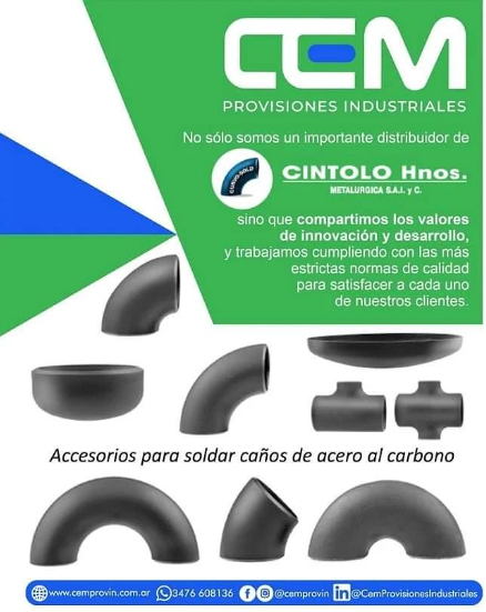 ACCESORIOS ACERO AL CARBONO CONFORMADOS PARA SOLDAR
