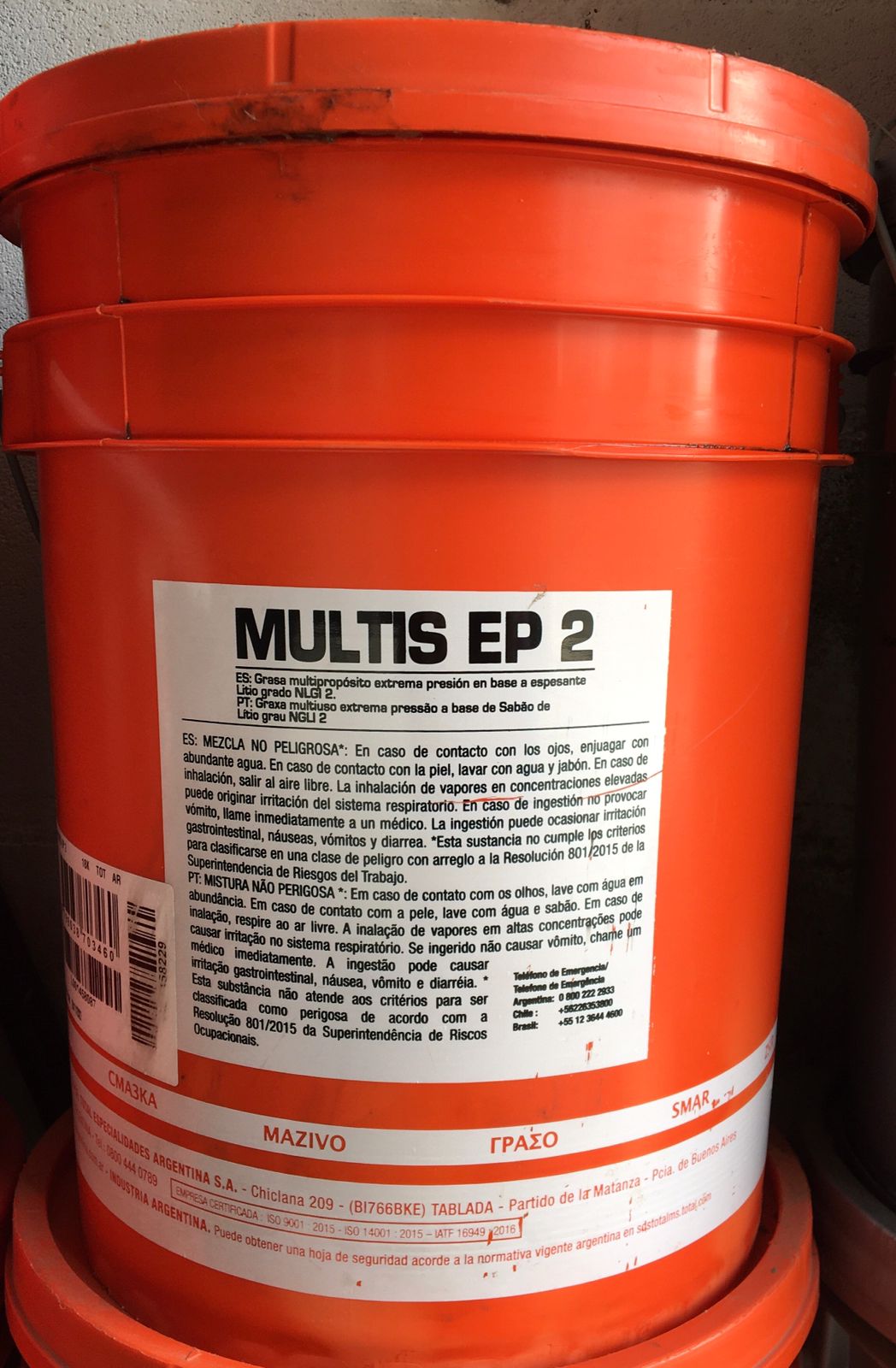 GRASA TOTAL Multis EP 2 B.18Kg