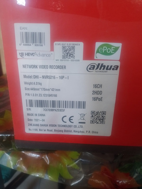 NVR DAHUA  5216-16P-I