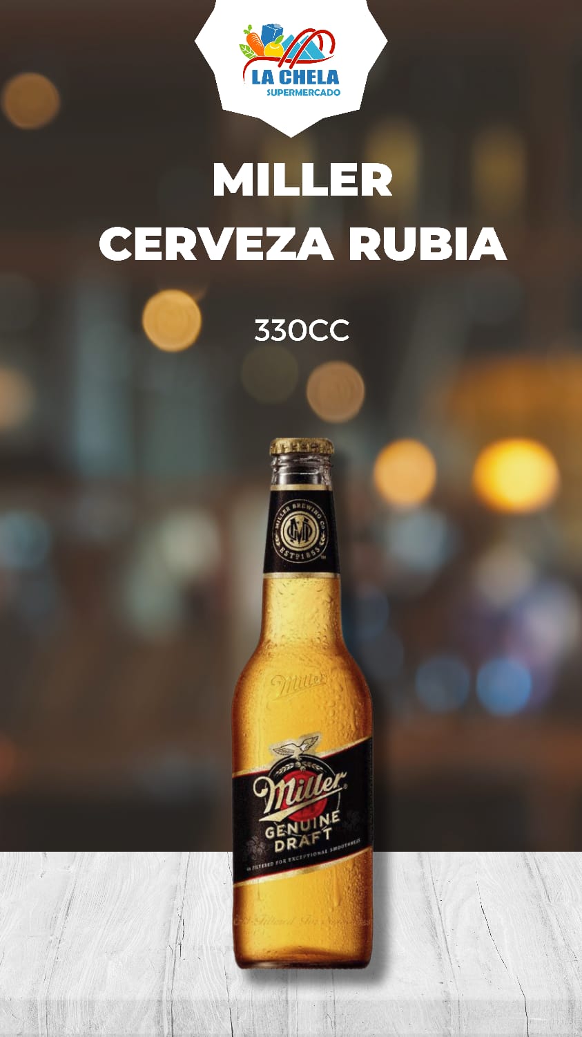 CERVAZA MILLER BOTELLA X 330ML